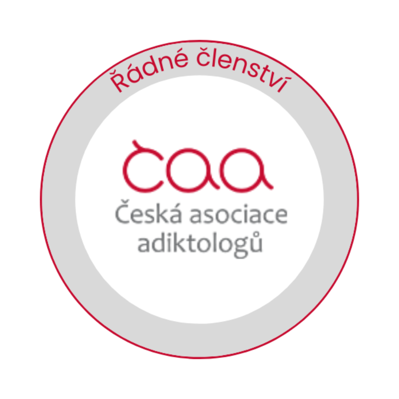 Známka členství v České asociaci adiktologů